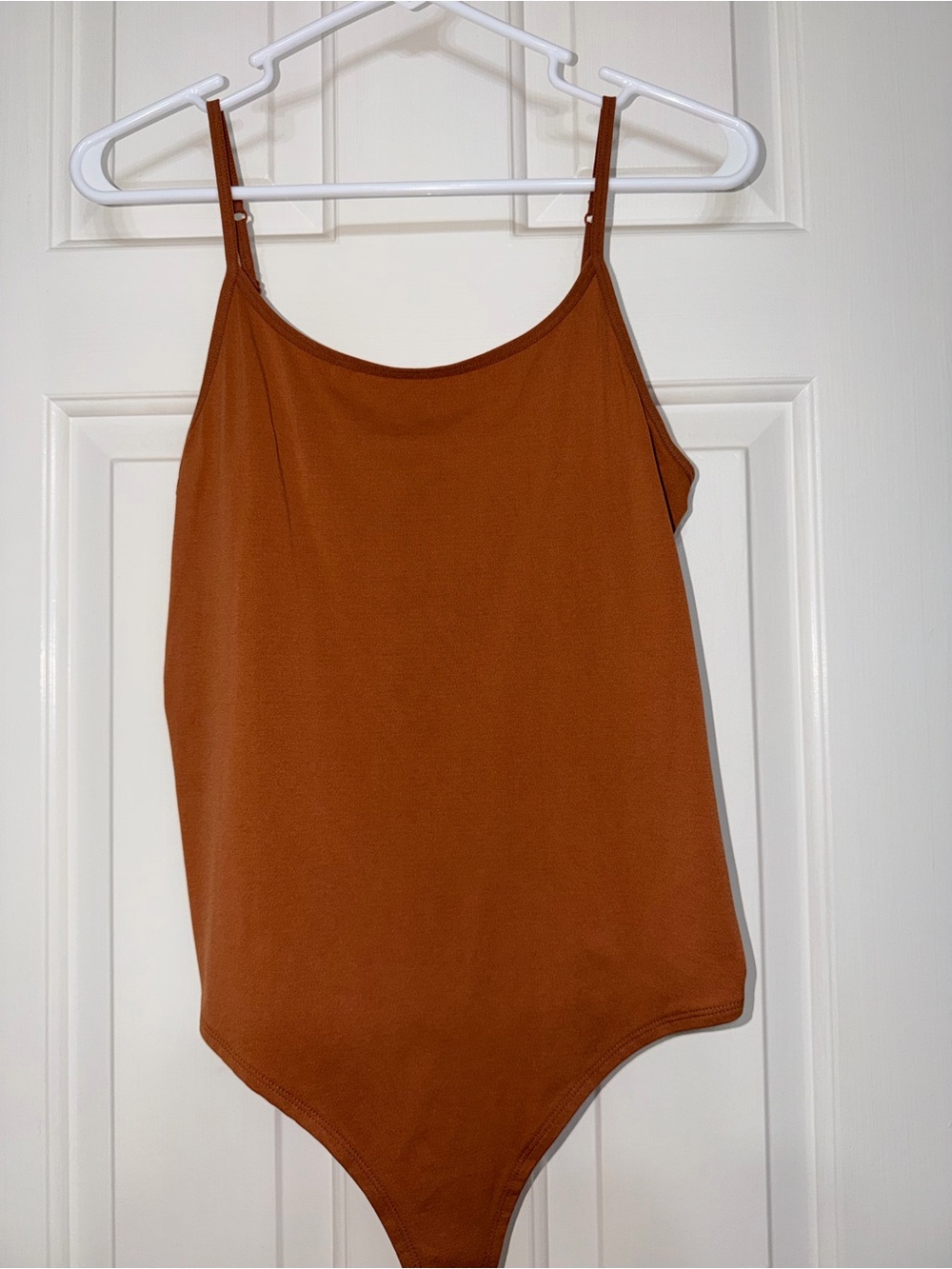 SO Rust Brown Sleeveless Scoop Neck Bodysuit